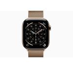Apple Watch Series 11 | GPS + Cellular, 46mm Gold Titanium Case with Gold Milanese Loop